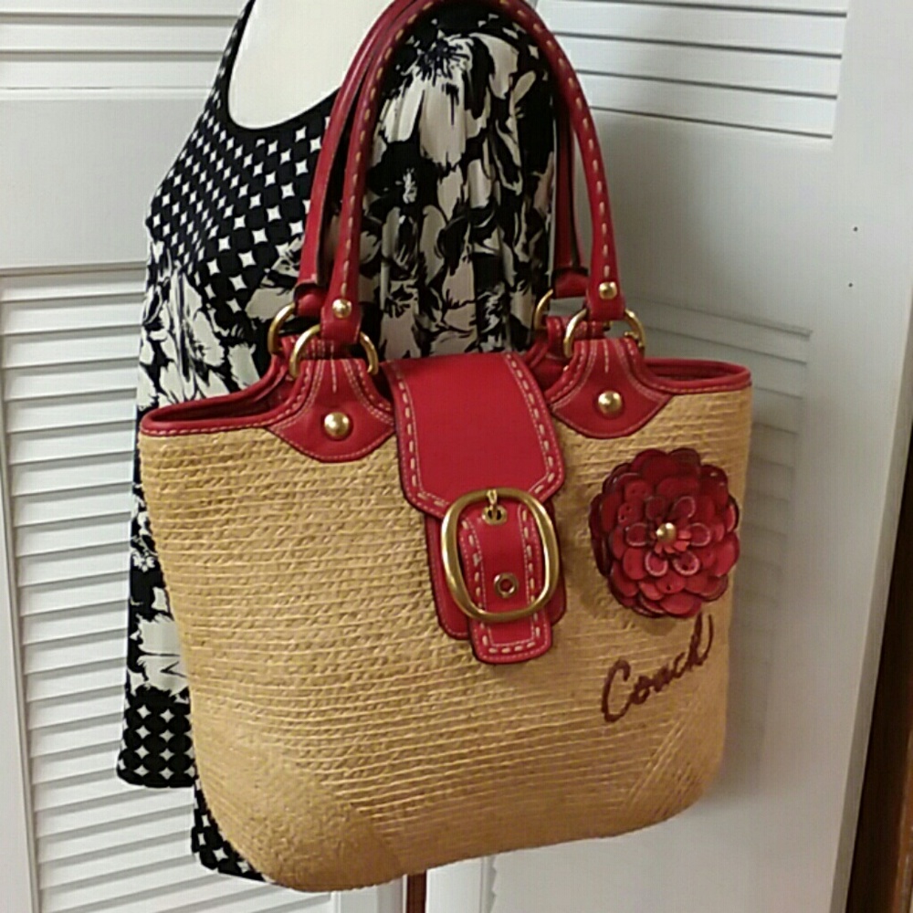 Coach Bleecker Straw Handbag